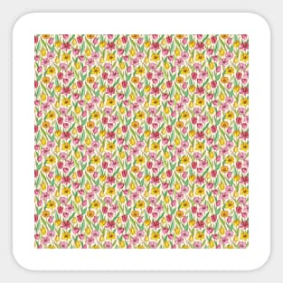 Pastel Color Floral Pattern Sticker